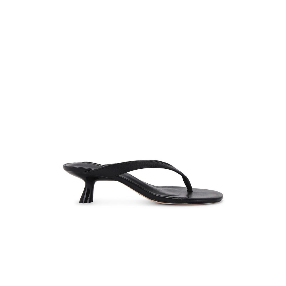 Tony Bianco Black Kitten Heel Thong Sandal